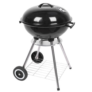 BBQ Grill Portable 18-inch Diameter Charcoal Stove Wheel Diameter 15cm