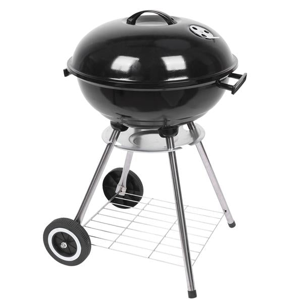 BBQ Grill Portable 18-inch Diameter Charcoal Stove Wheel Diameter 15cm