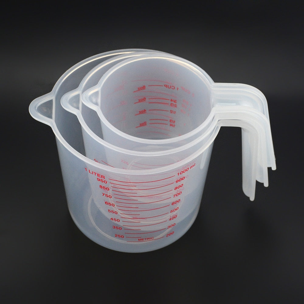 250/ 500/ 1000ML Plastic Measuring Cup Jug Pour Spout Surface Quality Kitchen Tools