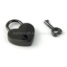 Load image into Gallery viewer, 1 Pcs Heart Shape Vintage Metal Mini Padlock Bag Suitcase Luggage Box Key Lock With Key