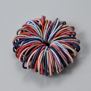 New 100pcs/lot Hair Accessories Girl Candy Color Elastic Rubber Band Hair band Child Baby Headband Scrunchie Hair Accessories