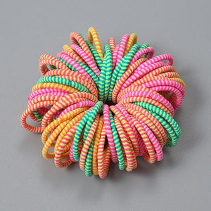 New 100pcs/lot Hair Accessories Girl Candy Color Elastic Rubber Band Hair band Child Baby Headband Scrunchie Hair Accessories
