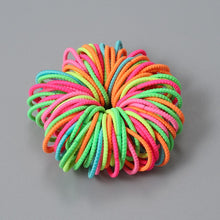 Load image into Gallery viewer, New 100pcs/lot Hair Accessories Girl Candy Color Elastic Rubber Band Hair band Child Baby Headband Scrunchie Hair Accessories