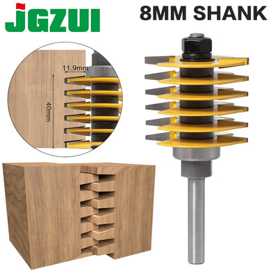 1pc 8mm Shank12mm shank Brand New 2 Teeth Adjustable Finger Joint Router Bit Tenon Cutter Industrial Grade for Wood Tool