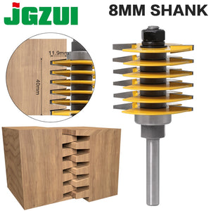 1pc 8mm Shank12mm shank Brand New 2 Teeth Adjustable Finger Joint Router Bit Tenon Cutter Industrial Grade for Wood Tool