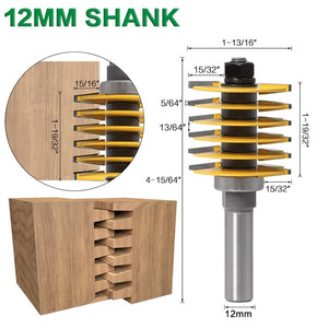 1pc 8mm Shank12mm shank Brand New 2 Teeth Adjustable Finger Joint Router Bit Tenon Cutter Industrial Grade for Wood Tool
