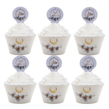 Load image into Gallery viewer, 1Set Eid Mubarak Balloons Paper Banner Gift Sticker Boxes Happy Ramadan Mubarak Decoration Muslim Hijab Festival Party Supplies