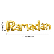 Load image into Gallery viewer, 1Set Eid Mubarak Balloons Paper Banner Gift Sticker Boxes Happy Ramadan Mubarak Decoration Muslim Hijab Festival Party Supplies