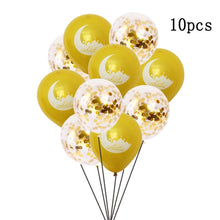 Load image into Gallery viewer, 1Set Eid Mubarak Balloons Paper Banner Gift Sticker Boxes Happy Ramadan Mubarak Decoration Muslim Hijab Festival Party Supplies
