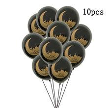 Load image into Gallery viewer, 1Set Eid Mubarak Balloons Paper Banner Gift Sticker Boxes Happy Ramadan Mubarak Decoration Muslim Hijab Festival Party Supplies