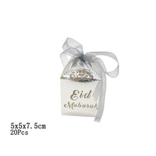 Load image into Gallery viewer, 1Set Eid Mubarak Balloons Paper Banner Gift Sticker Boxes Happy Ramadan Mubarak Decoration Muslim Hijab Festival Party Supplies