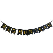 Load image into Gallery viewer, 1Set Eid Mubarak Balloons Paper Banner Gift Sticker Boxes Happy Ramadan Mubarak Decoration Muslim Hijab Festival Party Supplies