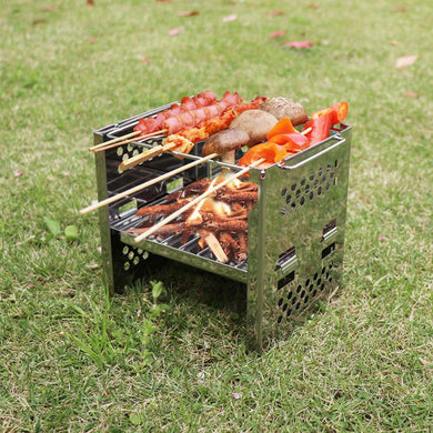 Mini Barbecue Grill Portable Outdoor Stainless Steel Folding Charcoal Stove Japanese Cooking Tool