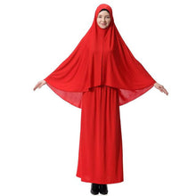 Load image into Gallery viewer, (FR-SYX) 2 Piece Muslim Women Islam Prayer Dress Long Scarf Hijab