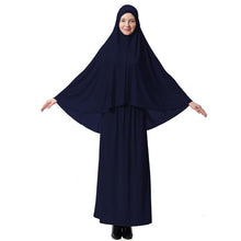 Load image into Gallery viewer, (FR-SYX) 2 Piece Muslim Women Islam Prayer Dress Long Scarf Hijab