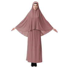 Load image into Gallery viewer, (FR-SYX) 2 Piece Muslim Women Islam Prayer Dress Long Scarf Hijab
