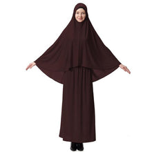Load image into Gallery viewer, (FR-SYX) 2 Piece Muslim Women Islam Prayer Dress Long Scarf Hijab