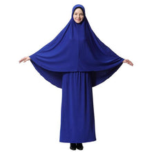 Load image into Gallery viewer, (FR-SYX) 2 Piece Muslim Women Islam Prayer Dress Long Scarf Hijab
