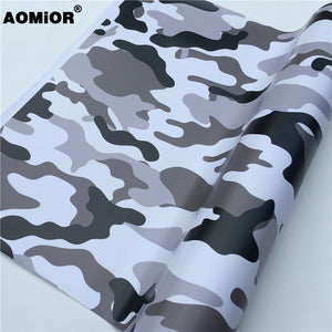 Arctic Snow Camo Vinyl Film Car Wrap Camouflage Vinyl Wrapping Car Sticker Bike Console Computer Laptop Skin Scooter Motorcycle