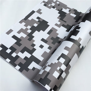 Arctic Snow Camo Vinyl Film Car Wrap Camouflage Vinyl Wrapping Car Sticker Bike Console Computer Laptop Skin Scooter Motorcycle
