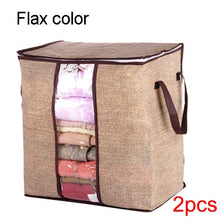 Load image into Gallery viewer, New Clothes Storage Bag Organizer 45.5*51*29cm Folding Closet Organizer For Pillow Quilt Blanket Bedding
