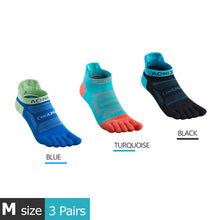 Load image into Gallery viewer, 3 Pairs AONIJIE E4801 E4802 Ultra Run Low Cut Athletic Five Toe Socks Quarter Socks Toesocks For Running Marathon Race Trail