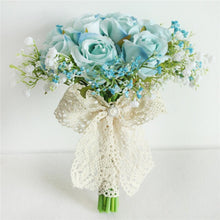 Load image into Gallery viewer, Meldel Bouquet Bride Wedding Bouquet Flower Artificial Silk Rose Babys Breath Bridesmaid Sister Wedding Flower Bouquets Decor