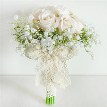 Load image into Gallery viewer, Meldel Bouquet Bride Wedding Bouquet Flower Artificial Silk Rose Babys Breath Bridesmaid Sister Wedding Flower Bouquets Decor