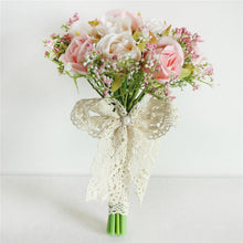 Load image into Gallery viewer, Meldel Bouquet Bride Wedding Bouquet Flower Artificial Silk Rose Babys Breath Bridesmaid Sister Wedding Flower Bouquets Decor