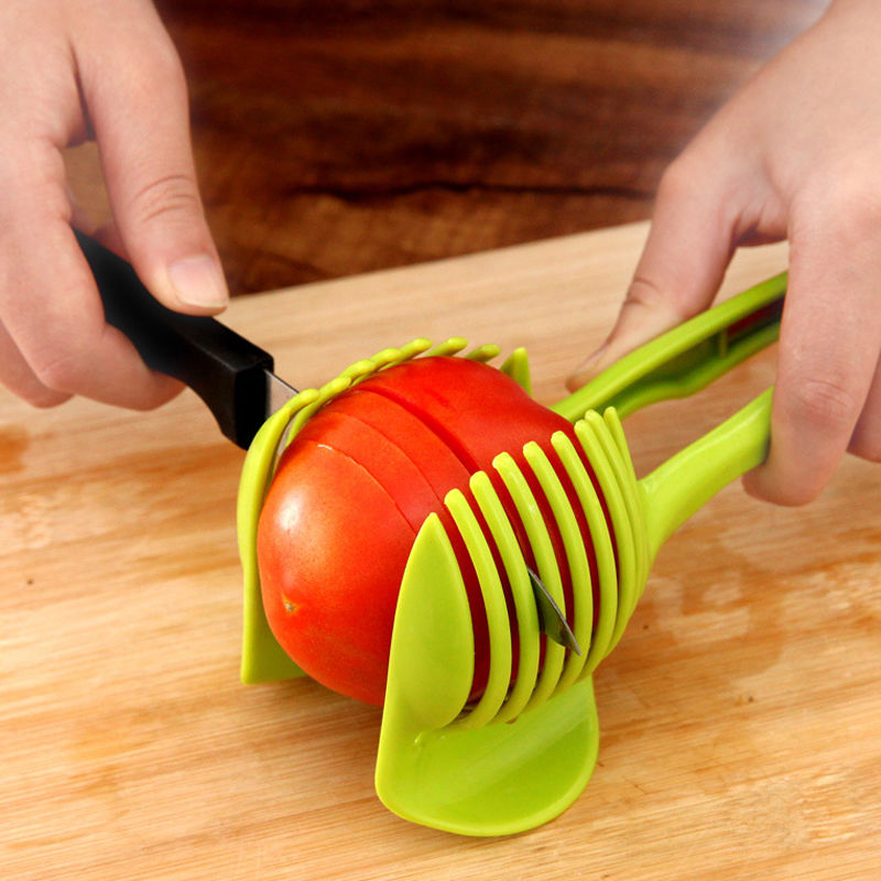 Plastic Potato Slicer  Tomato Cutter Tool Shreadders Lemon Cutting Holder Cooking Tools Kitchen Accessories