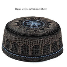 Load image into Gallery viewer, 2020 muslim hats Cotton Embroidery Arab Men Prayer Hat Musliman Turban Man Hijab Bonnet Saudi Arabian Islam Jewish India Caps