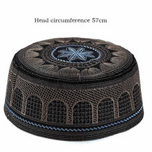 Load image into Gallery viewer, 2020 muslim hats Cotton Embroidery Arab Men Prayer Hat Musliman Turban Man Hijab Bonnet Saudi Arabian Islam Jewish India Caps