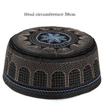 Load image into Gallery viewer, 2020 muslim hats Cotton Embroidery Arab Men Prayer Hat Musliman Turban Man Hijab Bonnet Saudi Arabian Islam Jewish India Caps