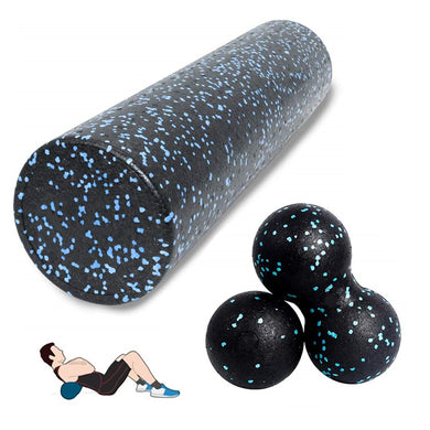 REM Yoga Block Roller Fitness Ball Set & EPP High Density Foam Roller Muscle Release Exercises