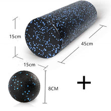 Load image into Gallery viewer, REM Yoga Block Roller Fitness Ball Set &amp; EPP High Density Foam Roller Muscle Release Exercises