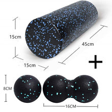 Load image into Gallery viewer, REM Yoga Block Roller Fitness Ball Set &amp; EPP High Density Foam Roller Muscle Release Exercises