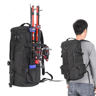 (US Ship) 23L Unisex Multi-functional Fishing Tackle Bags Outdoor Backpack Trekking Single Shoulder Crossbody Bags