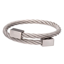 Load image into Gallery viewer, Classic Men Bracelet Jewelry Luxury Gold Plated Stainless Steel Cube Handmade Bracelets