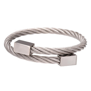 Classic Men Bracelet Jewelry Luxury Gold Plated Stainless Steel Cube Handmade Bracelets