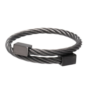 Classic Men Bracelet Jewelry Luxury Gold Plated Stainless Steel Cube Handmade Bracelets