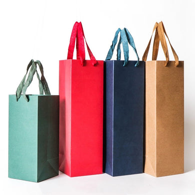 2018 new creative packaging bags paper gift box with string for red wine oil champange bottle carrier gift holder wine packing