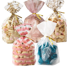 Load image into Gallery viewer, 50Pcs Plume Plastic Bag Creative Cookie Candy Bags Wedding Birthday Favors Easter Birthday Party Snack Gift Bag Packaging Gift