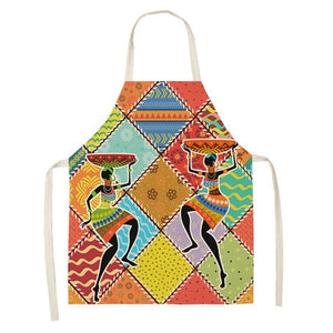 REM Indigenous People Pattern Kitchen Aprons for Women Cooking Cotton Souvenir Gifts 66x47cm