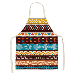 REM Indigenous People Pattern Kitchen Aprons for Women Cooking Cotton Souvenir Gifts 66x47cm