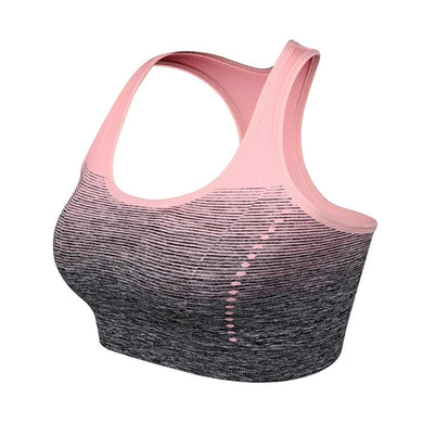 REM Gradient High Stretch Sports Bras, Women Quick Dry Padded Sports Top for Fitness Yoga
