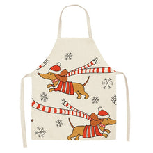 Load image into Gallery viewer, 1 Pc Cotton Linen BullDog Dog Print Kitchen Aprons Unisex Dinner Party Cooking Cleaning Apron