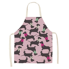 Load image into Gallery viewer, 1 Pc Cotton Linen BullDog Dog Print Kitchen Aprons Unisex Dinner Party Cooking Cleaning Apron