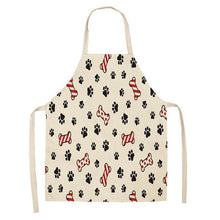 Load image into Gallery viewer, 1 Pc Cotton Linen BullDog Dog Print Kitchen Aprons Unisex Dinner Party Cooking Cleaning Apron