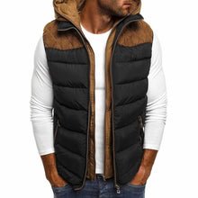 Load image into Gallery viewer, Brand Winter Men&#39;s Warm Tunic sleeveless Vest men cotton hooded jacket male zipper Waistcoat for Autumn male gilet homme#G8