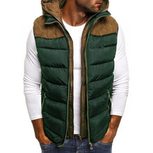 Load image into Gallery viewer, Brand Winter Men&#39;s Warm Tunic sleeveless Vest men cotton hooded jacket male zipper Waistcoat for Autumn male gilet homme#G8